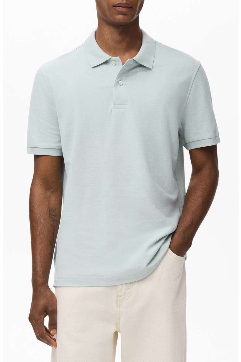 Regular Fit Cotton Piqué Polo, Main, color, SKY BLUE