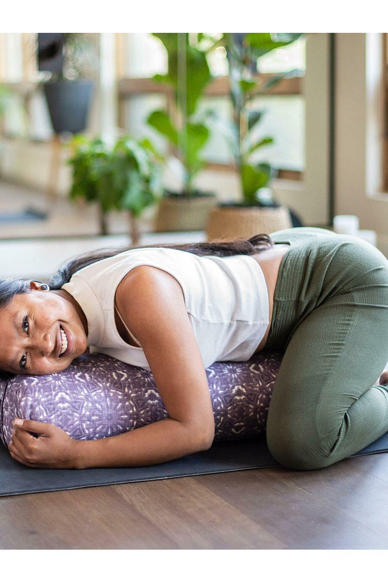 Standard Yoga Bolster, Alternate, color, Celestial Plum