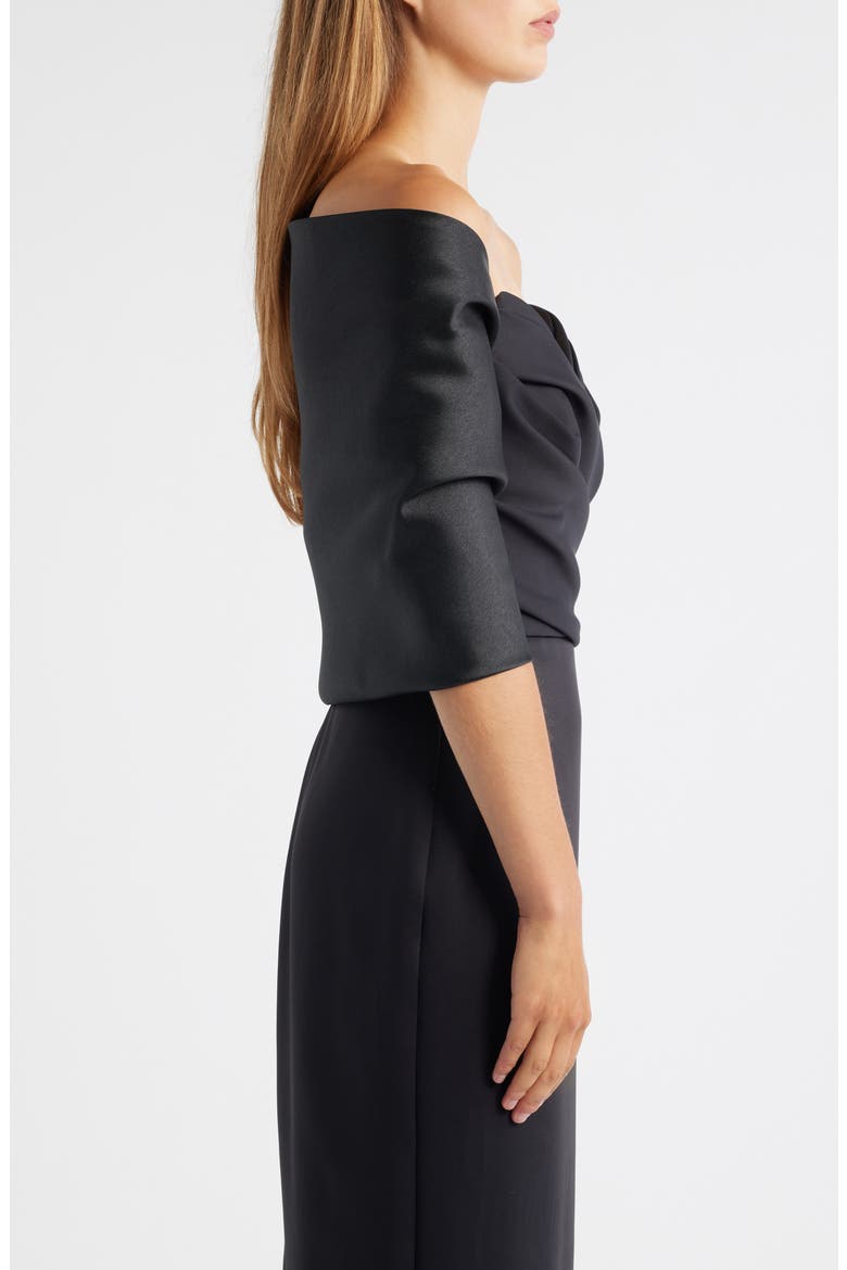 Mikado Shoulder Wrap, Alternate, color, BLACK