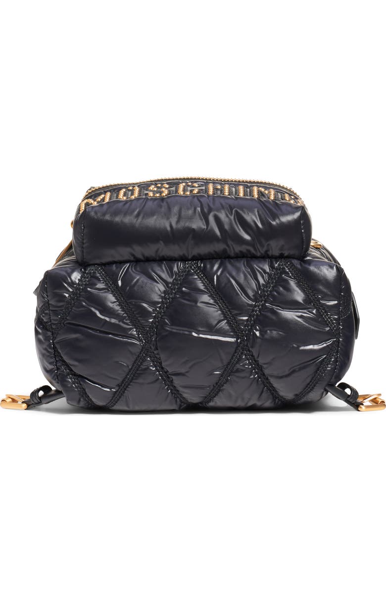 Moschino Quilted Nylon Backpack, Alternate, color,