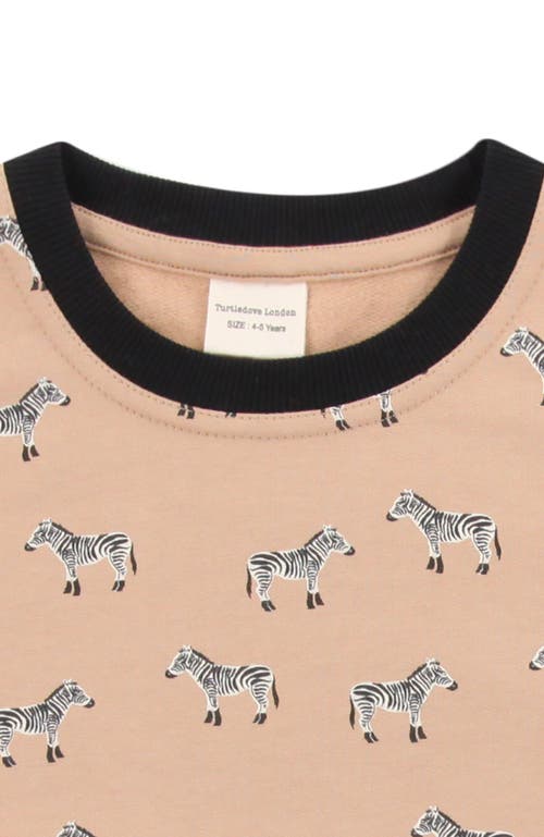 Turtledove London Kids Organic Cotton Zebra Print Sweatshirt In Multi