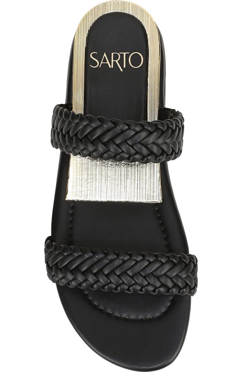 SARTO by Franco Sarto Maggie Two-Strap Wedge Sandal, Alternate, color, Black