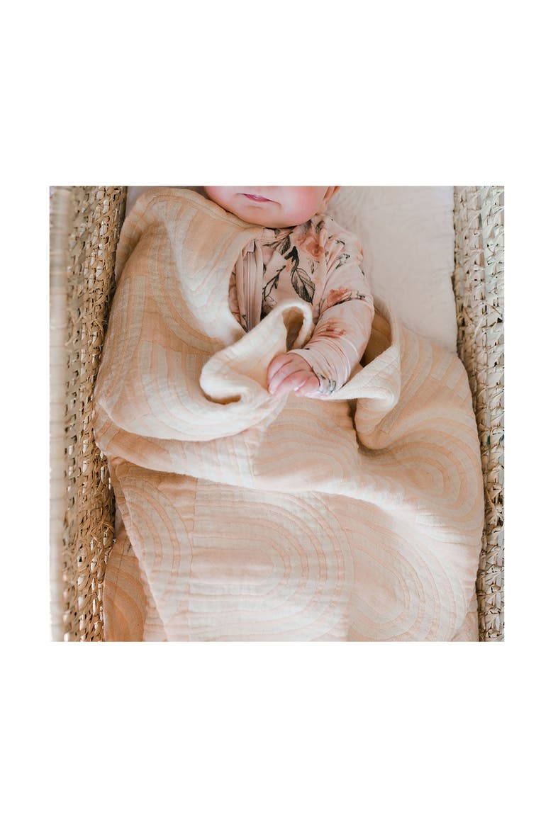 Jacquard Cotton Blanket, Alternate, color, PINK