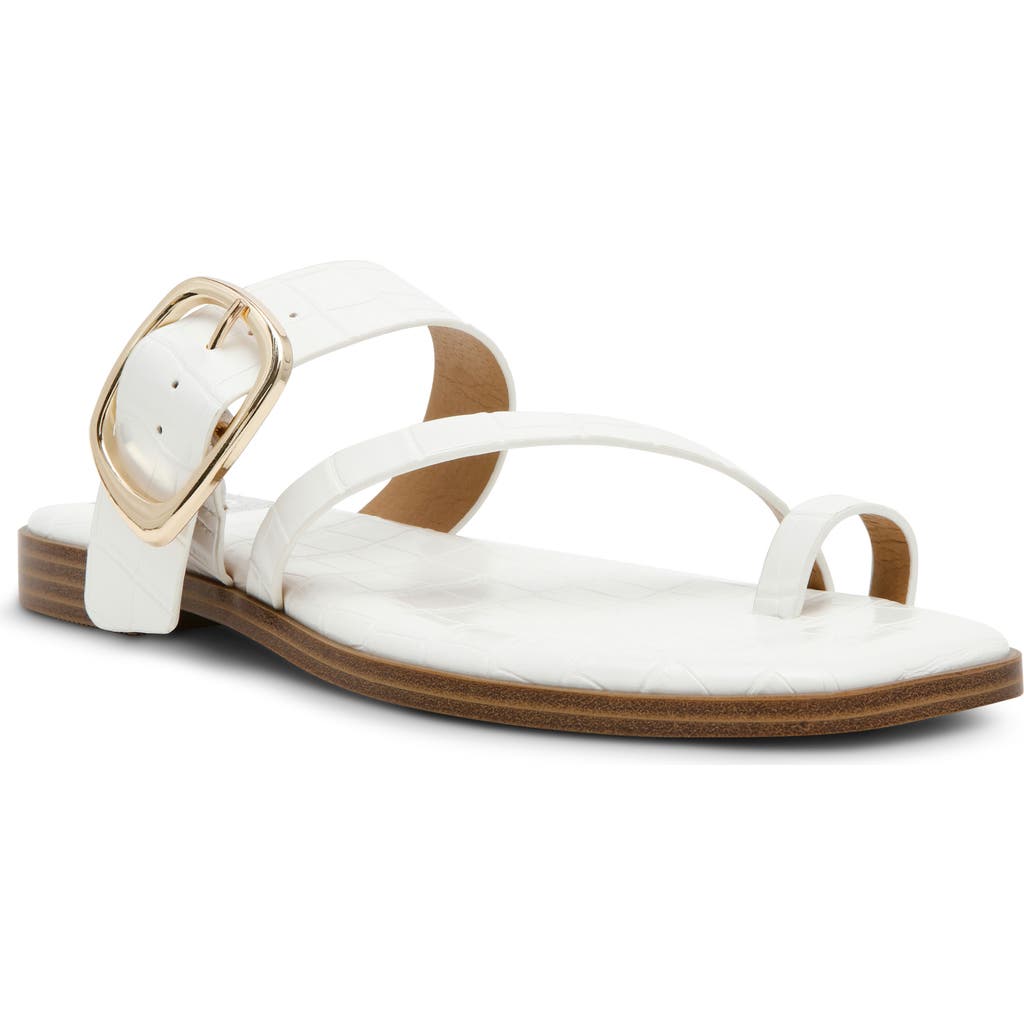 Dolce Vita Dv By Makai Toe Loop Buckle Sandal In White