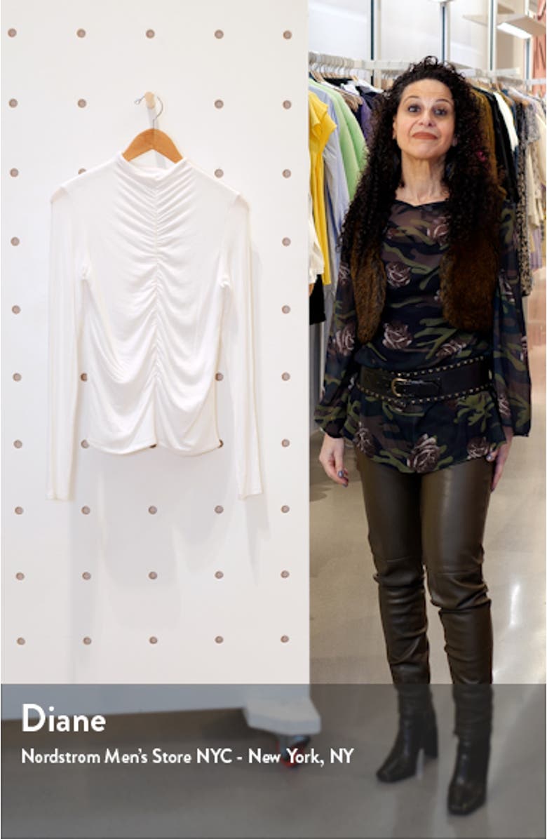 Theresa Ruched Mock Neck Top, sales video thumbnail