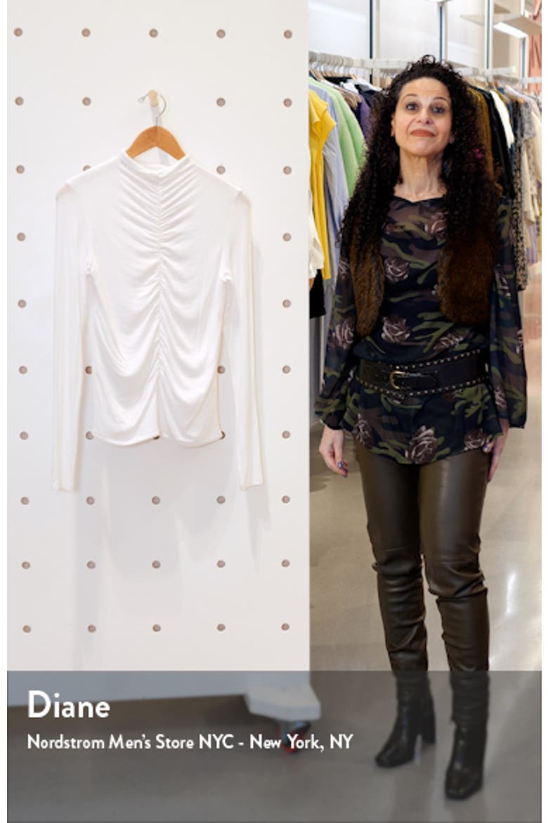 Theresa Ruched Mock Neck Top video