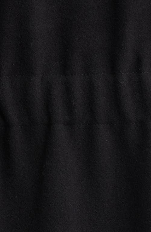 Michael Kors Wool Blend Hooded Coat In Black