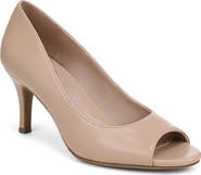 Naturalizer Locke Peep Toe Faux Leather Pump