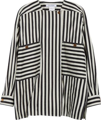Max Mara Paio Stripe Cotton & Silk Shirt | Nordstrom