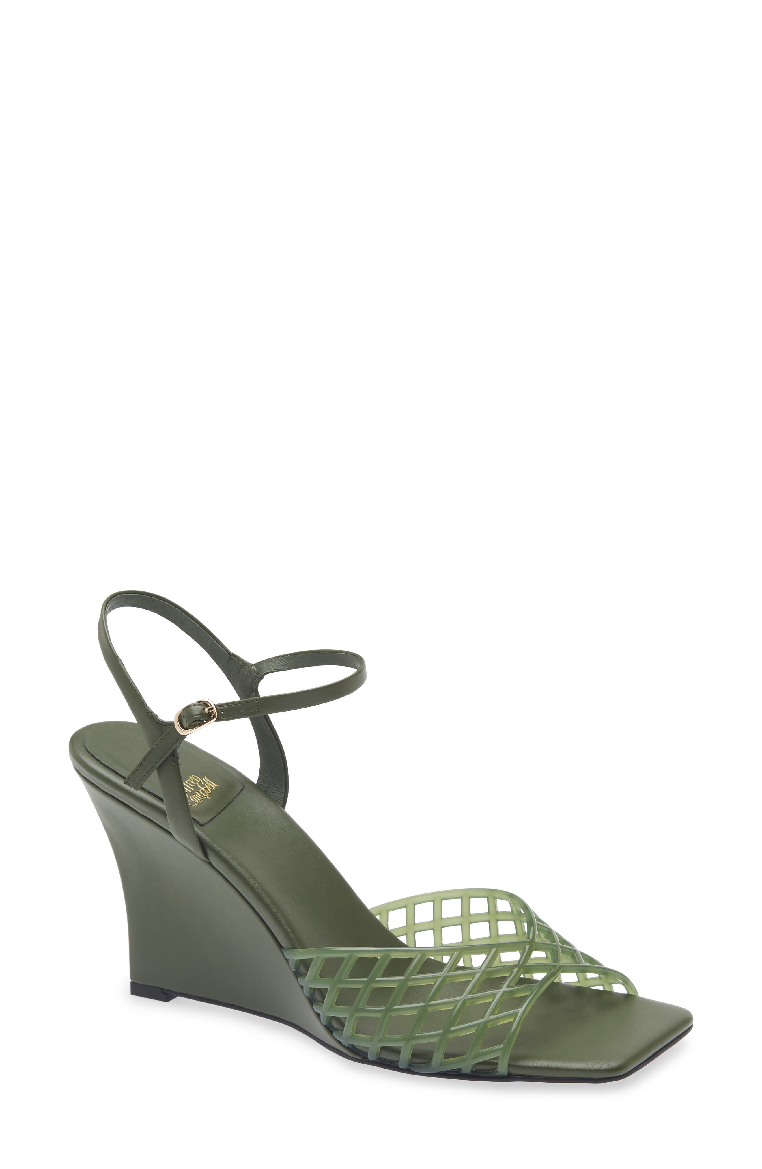 Jeffrey Campbell Bop-It Wedge Sandal, Main, color, Olive