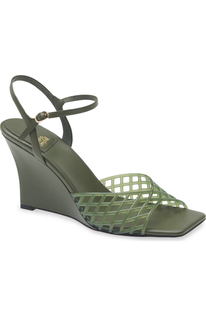 Jeffrey Campbell Bop-It Wedge Sandal, Main, color, Olive