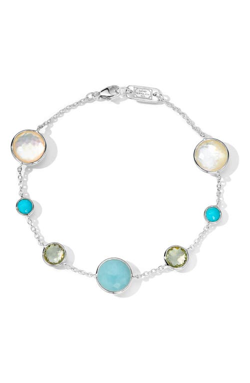 Ippolita Lollipop® 7-stone Link Bracelet In Blue Quartz Silver