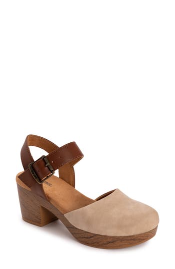 Muk Luks Merritt Quarter Strap Platform Pump In Brown