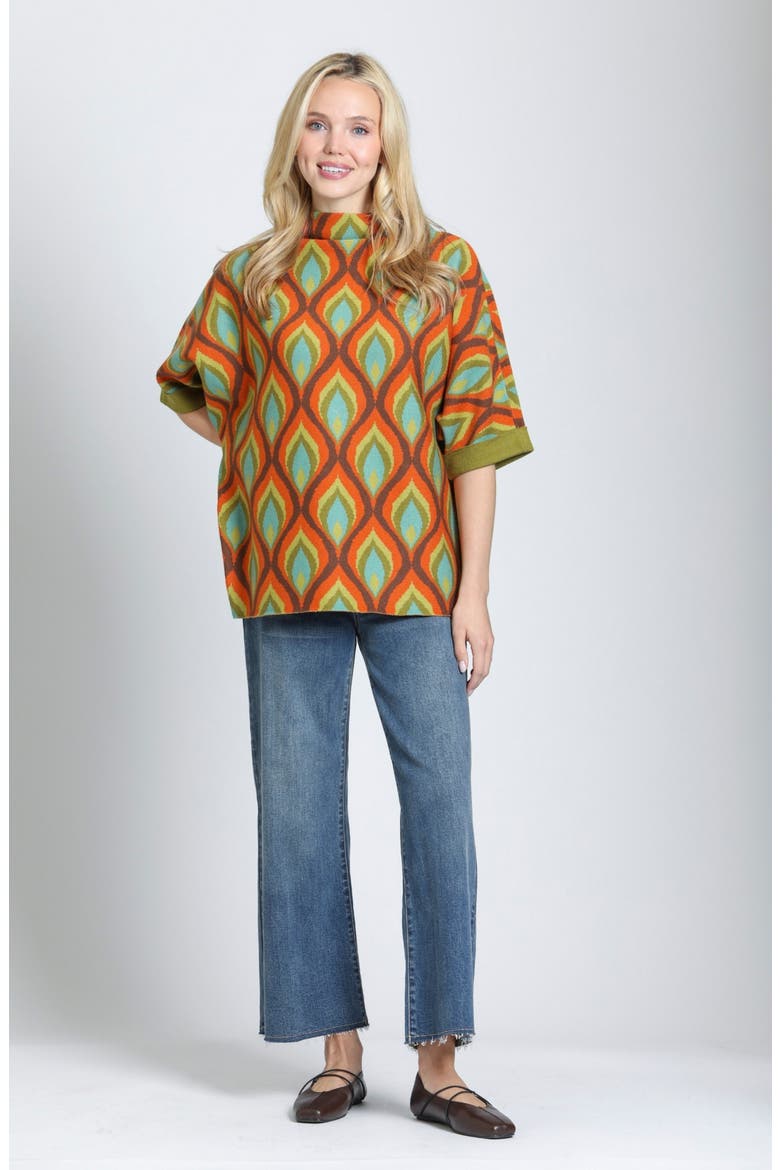 Mod Squad Mock Neck Sweater, Alternate, color, HARVEST SPICE
