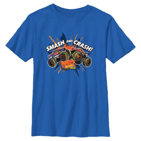 Boy's Hot Wheels Smash And Crash  Graphic T-Shirt