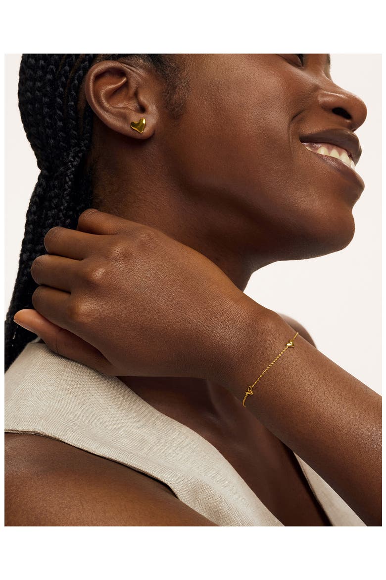 Heart Station Bracelet, Alternate, color, 18K GOLD VERMEIL