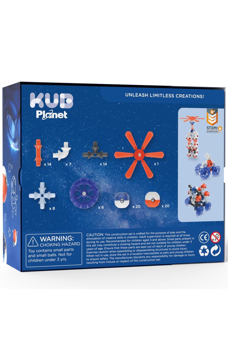 KUB Planet Magnetic Building Set Magnetic Blocks Set 90 Piece Stem Toy for Kids, Alternate, color, Multicolored