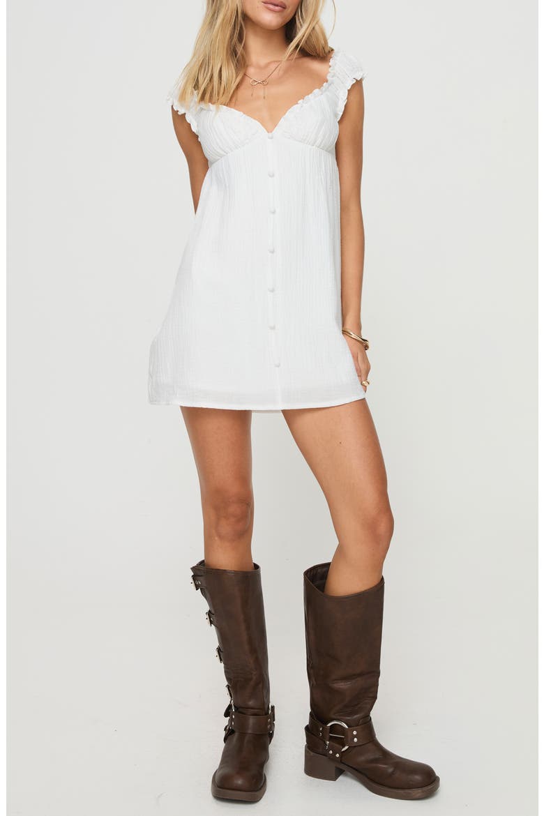 Wittek Cotton Minidress, Main, color, WHITE
