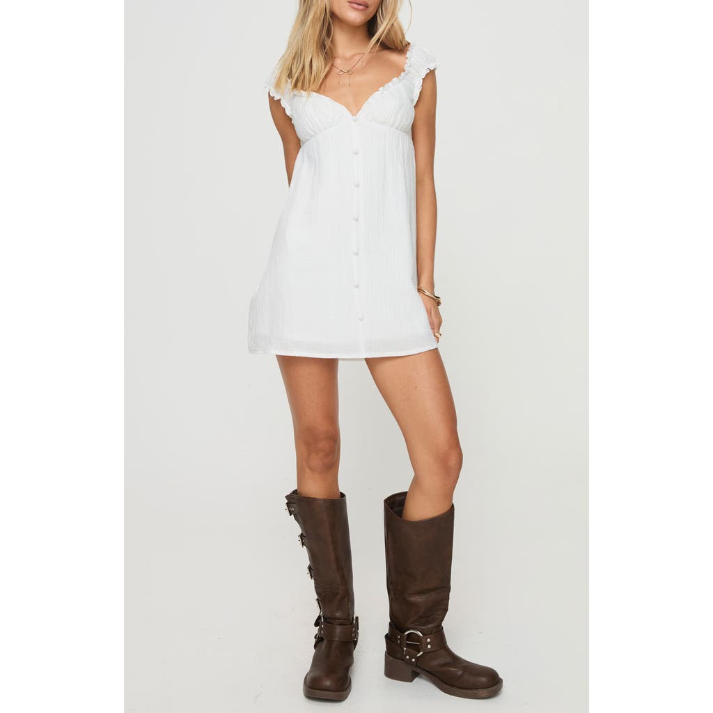 Princess Polly Wittek Cotton Minidress In White