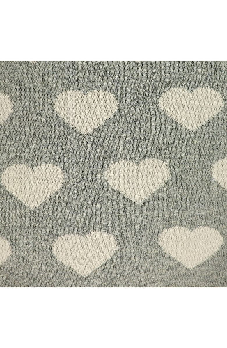 PARKLAND COLLECTION Heartcloud Transitional Light Grey Knitted 32" x 40" Baby Blanket, Alternate, color, Gray