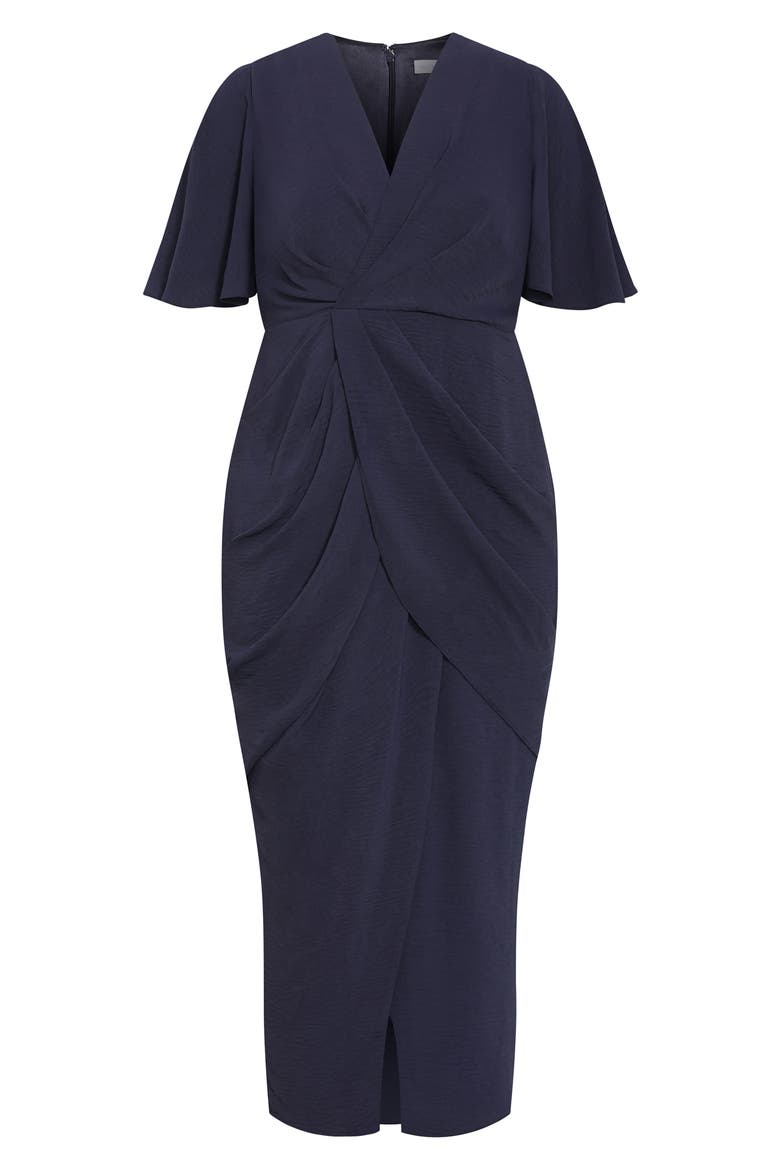 Braelynn High-Low Maxi Dress, Alternate, color, NAVY