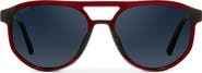 WMP Eyewear Hudson - 55mm Geometric Aviator Polarized Sunglasses