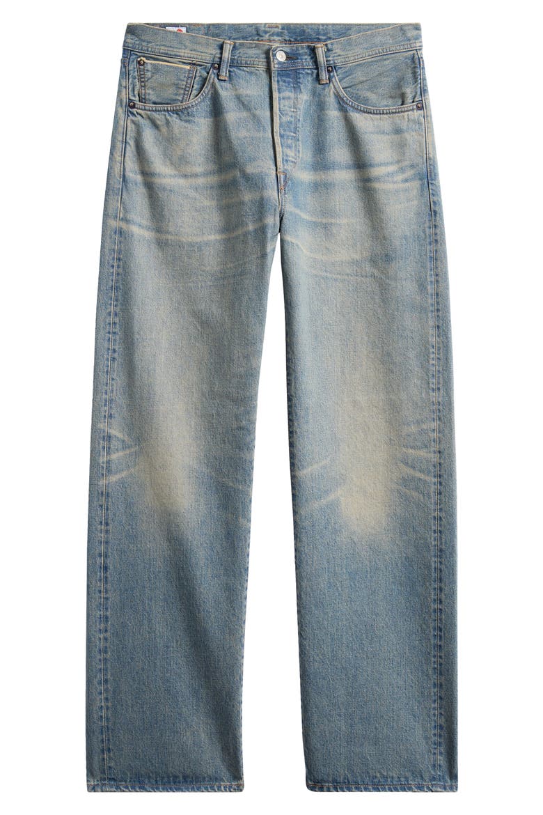 Wide Straight Leg Jeans, Alternate, color, KAMAKURA