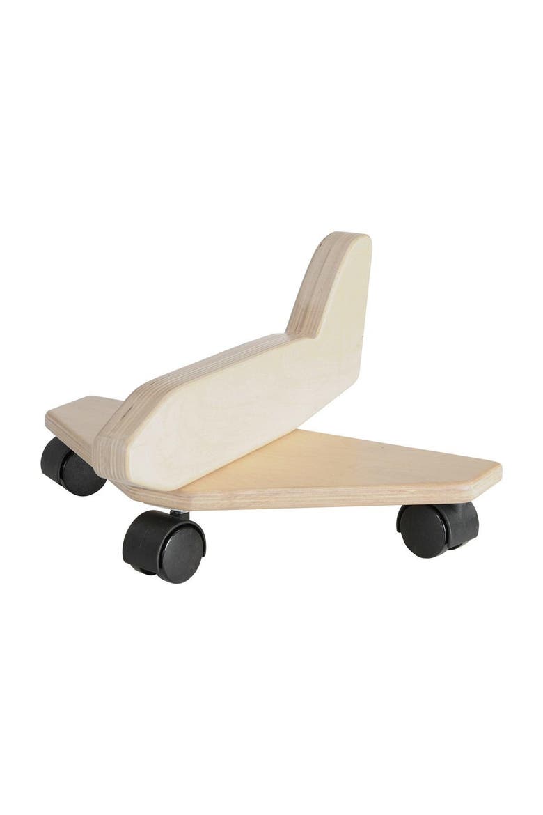 Birch and Maple Wooden Jet Plane, Alternate, color, Beige