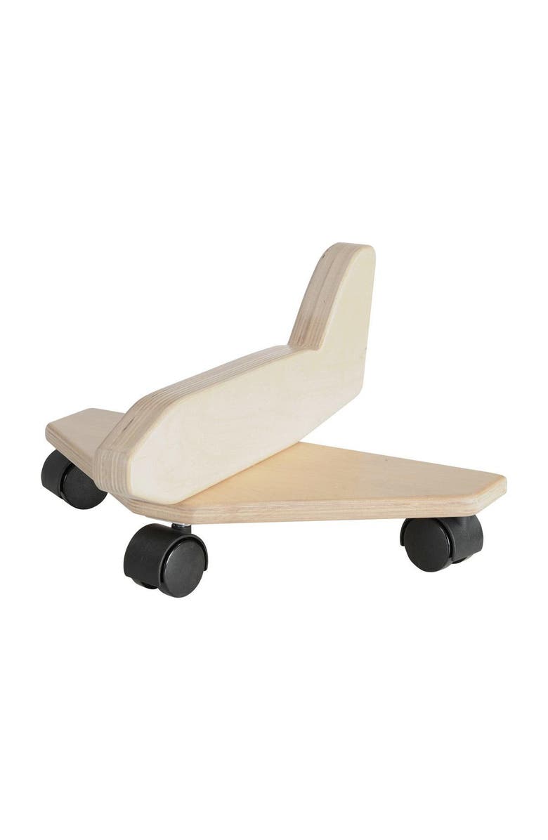 Kaplan Early Learning Company Birch and Maple Wooden Jet Plane, Alternate, color, Beige