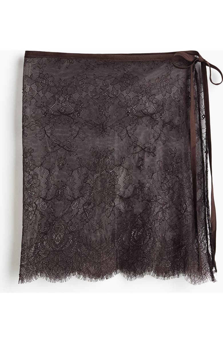 H&M Lace Hip Scarf, Alternate, color, Dark Brown