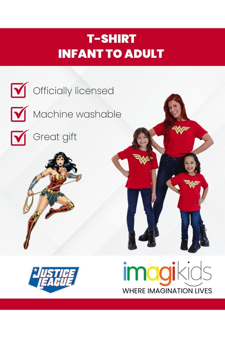 Justice League T-Shirt, Alternate, color, Wonder Woman Crimson