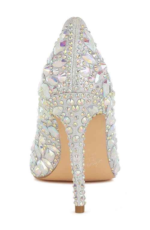 London Rag Iceout Crystal Embellished Pump In Silver