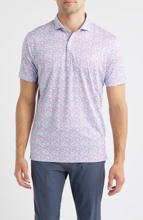 Charmer Floral Performance Jersey Polo