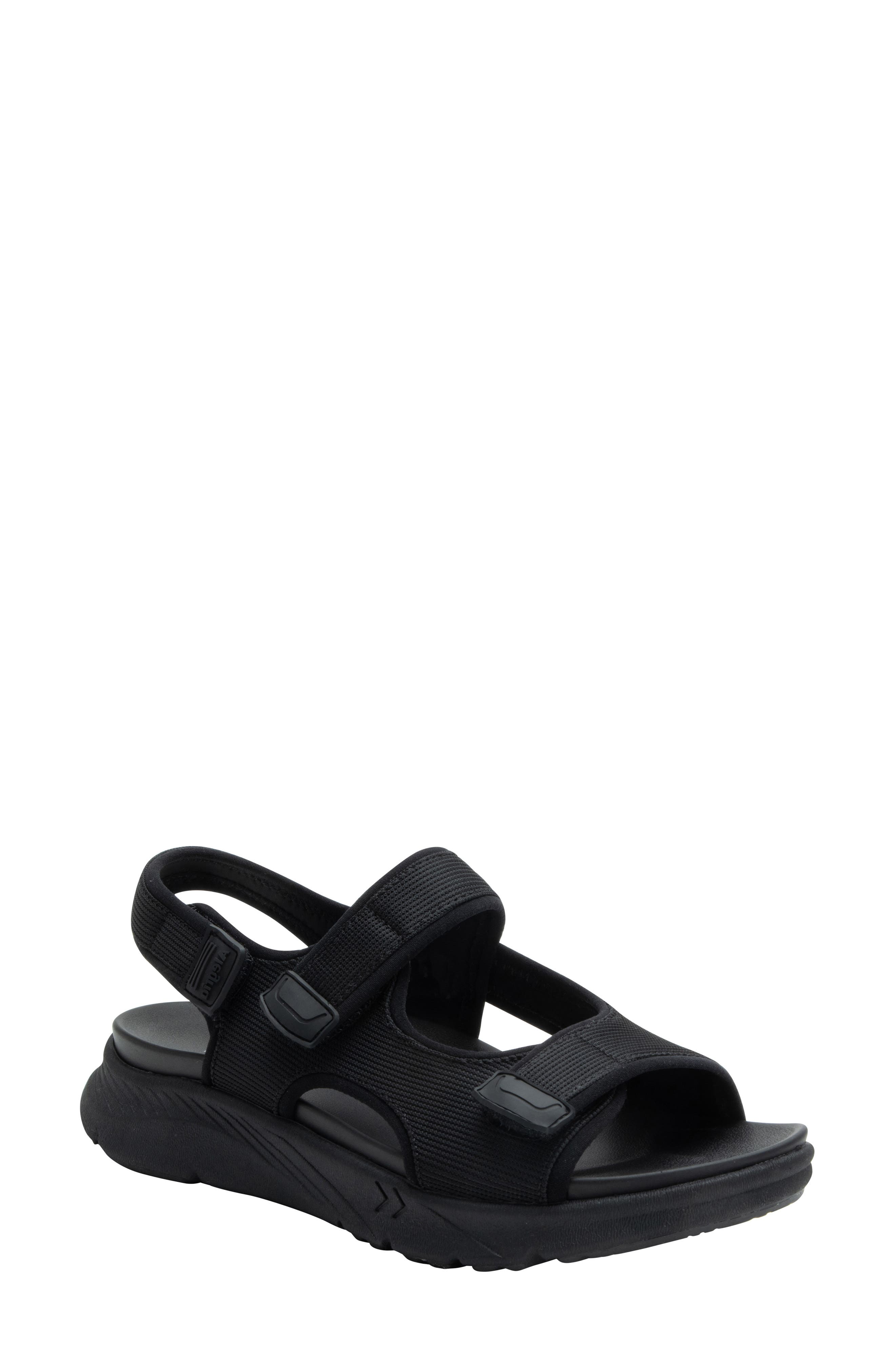 Alegria by PG Lite Sandie Sandal, Main, color, Black
