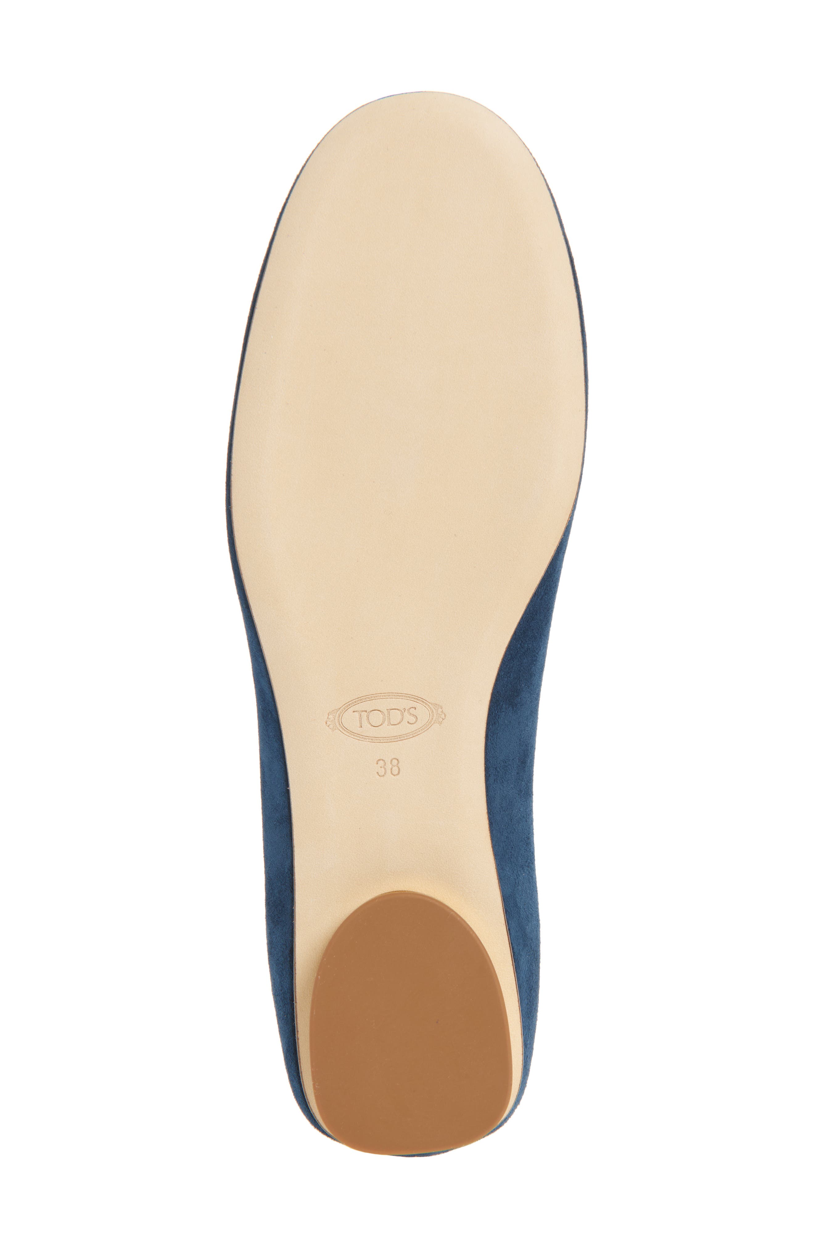 Tod's Ballerina Flat, Alternate, color, Baltic Chiaro