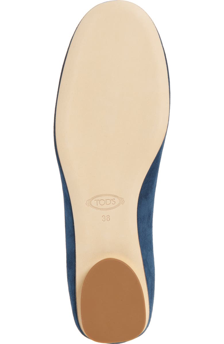 Tod's Ballerina Flat, Alternate, color, Baltic Chiaro