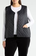 Eileen Fisher Diamond Quilted Recycled Nylon Vest