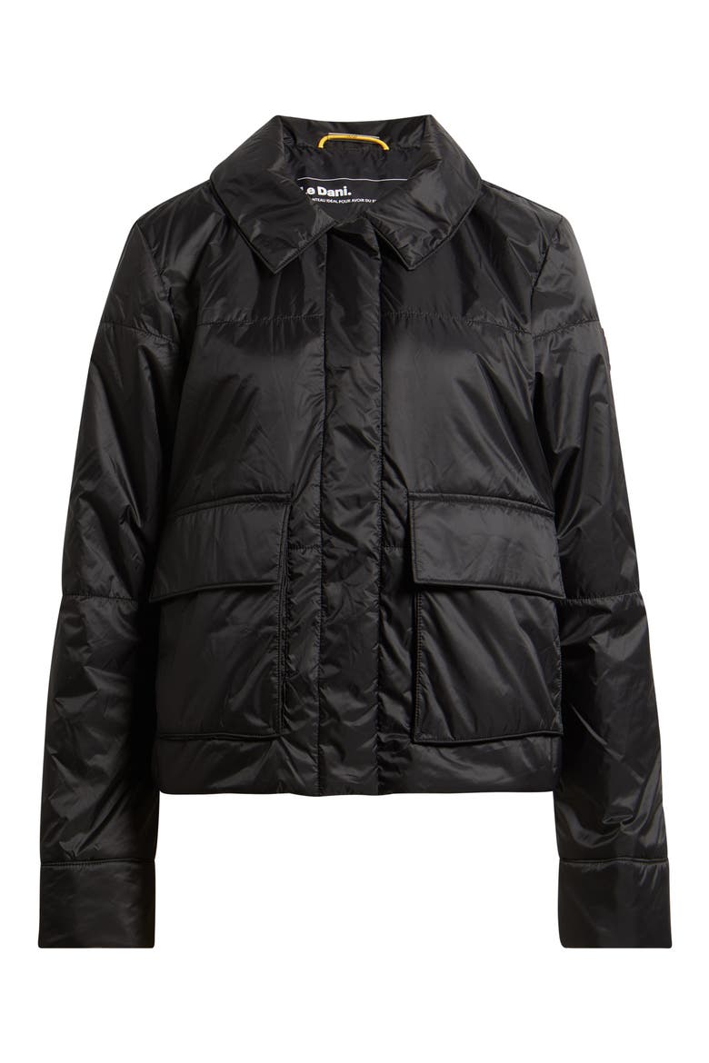 Dani Water Repellent Insulated Crop Jacket, Alternate, color, BLACK