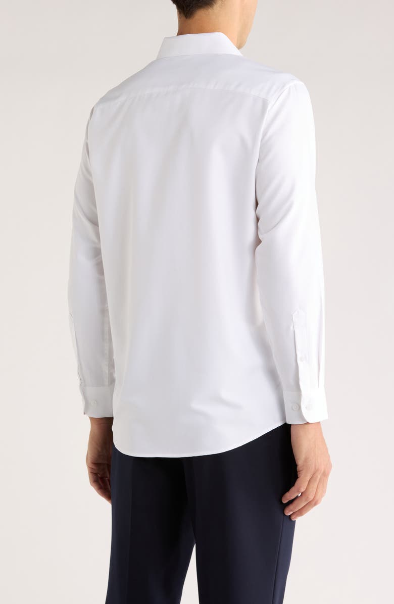 TOM BAINE Stripe Jacquard Button-Up Shirt, Alternate, color, White