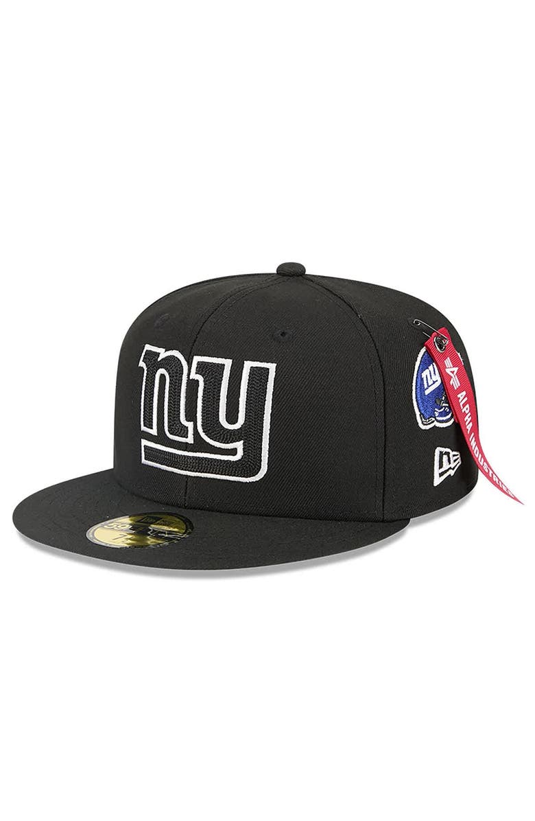 New Era x Alpha Industries Men's New Era x Alpha Industries Black New York Giants 59FIFTY Fitted Hat, Main, color,