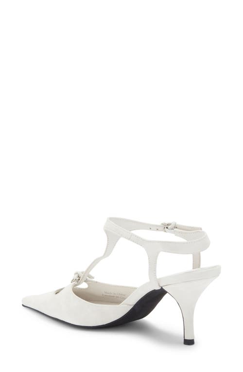 Jeffrey Campbell Petit Ankle Strap Pump In Ivory Suede