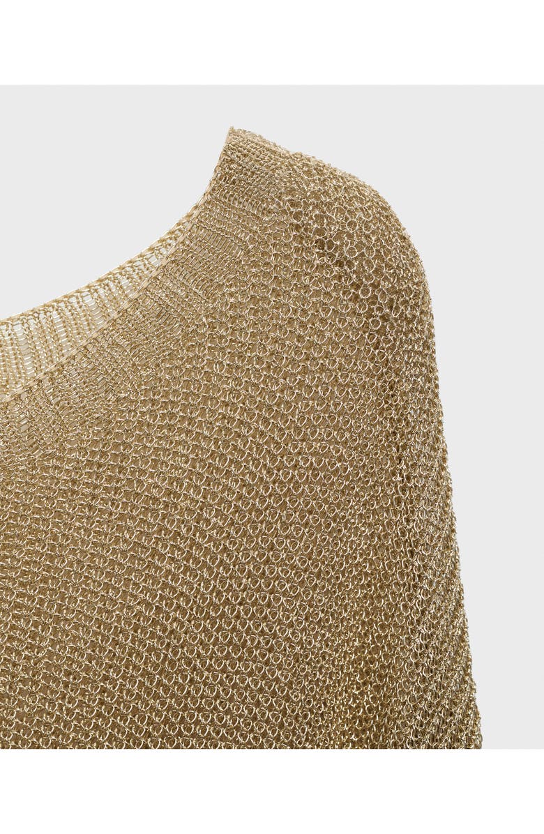 MANGO Metallic Open Stitch Sweater, Alternate, color,