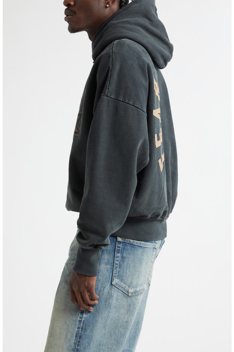Classic Fit Logo Graphic Hoodie, Alternate, color, BLACK