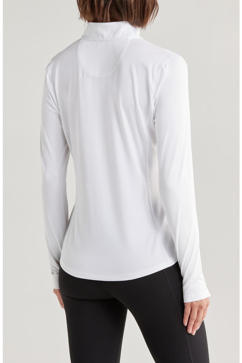 Playa Vista IslandZone® Quarter Zip Top, Alternate, color, WHITE
