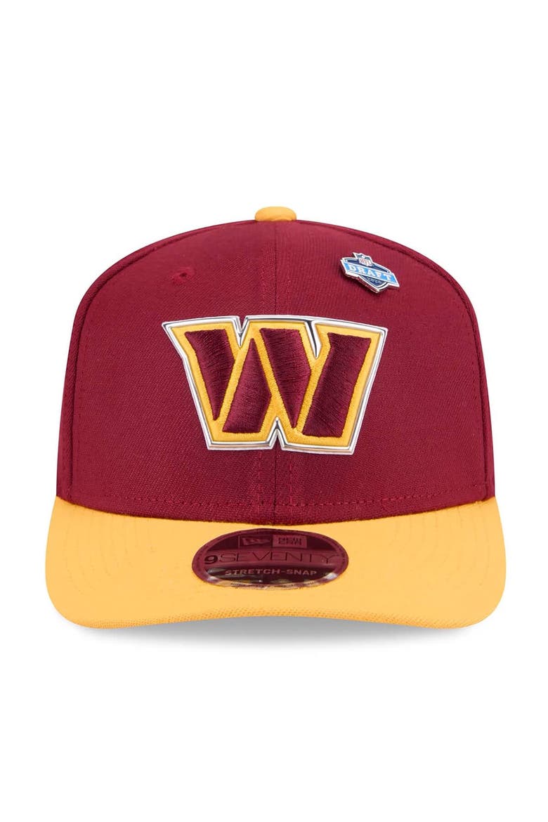 Men's New Era  Burgundy/Gold Washington Commanders 2026 NFL Draft 9SEVENTY Adjustable Hat, Alternate, color, Burgundy