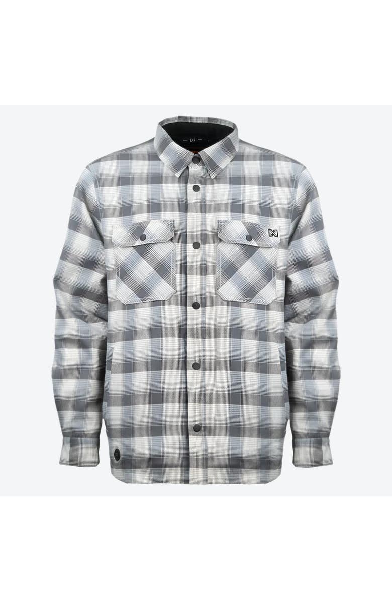 Mobile Warming 3 Season Flannel Heated Shirt Jacket, Alternate, color, Grey