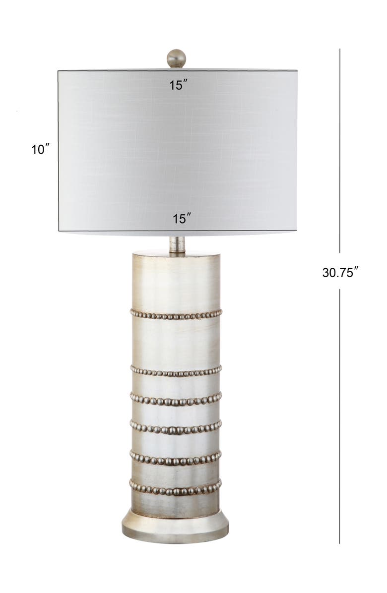 JONATHAN Y Evelyn 31" Resin LED Table Lamp, Silver, Alternate, color, Silver
