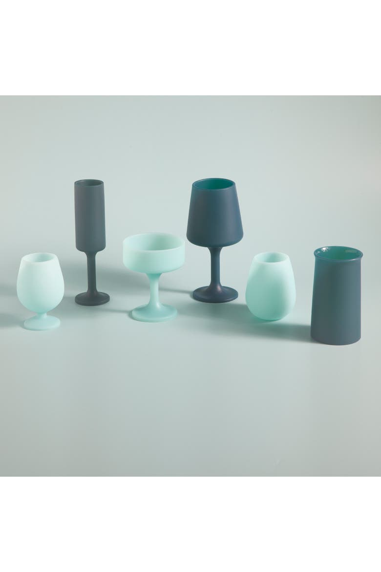 Fegg | Silicone Unbreakable Glasses - Set of 2, Alternate, color, Mist + Ink