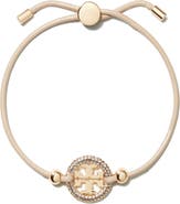 Tory Burch Miller Logo Medallion Slide Bracelet