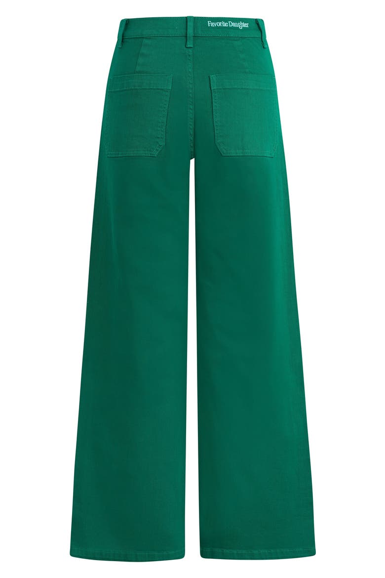 The Mischa Super High Waist Wide Leg Jeans, Alternate, color, EMERALD